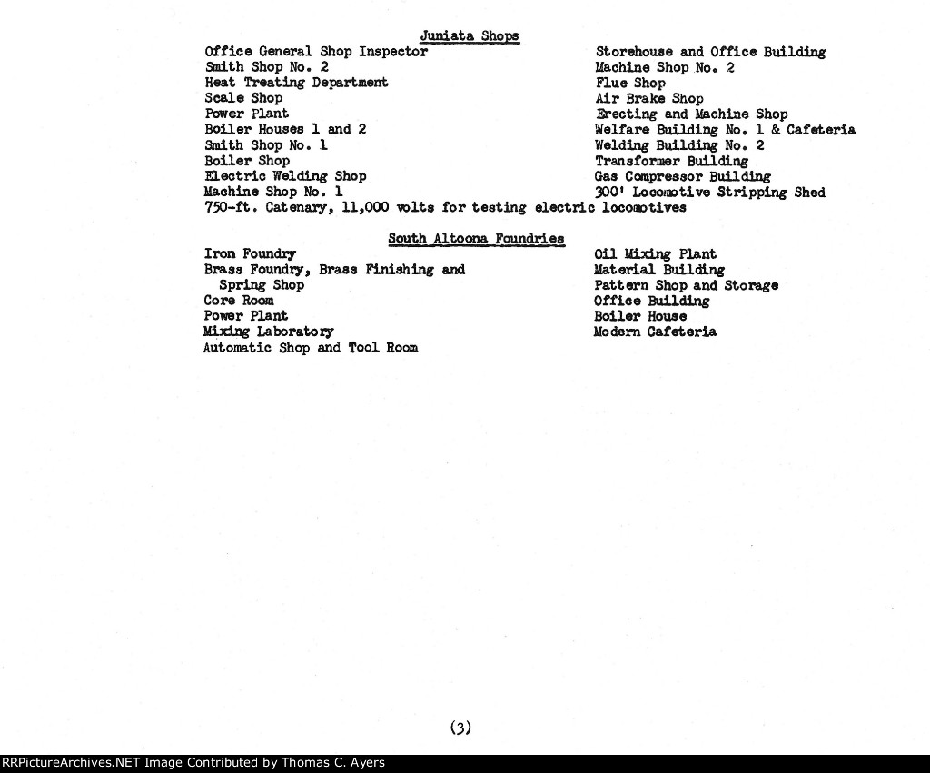 Altoona Works Inspection Report, Page 3, 1946